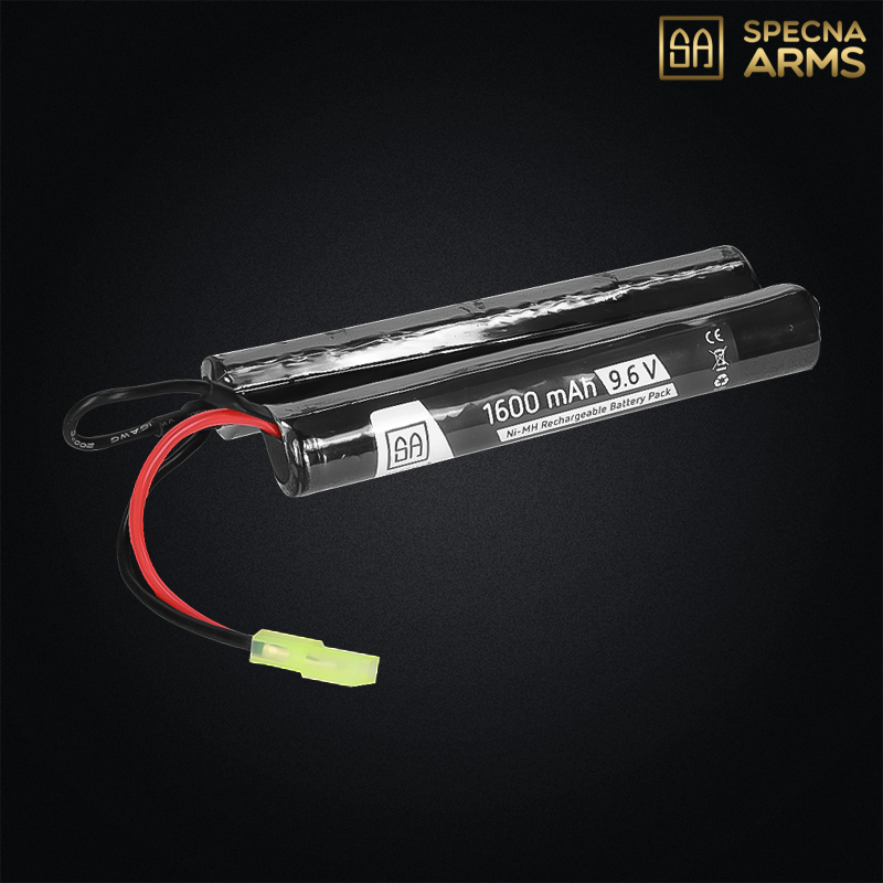 Specna Arms - Batterie NiMH 9,6v 1600mAh Type CQBR, double sticks pour AEG - SPE-06-048868
