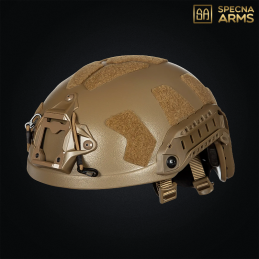 Specna Arms - Reproduction casque tactique X-Shield SHC avec rails, tan - SPE-21-042955