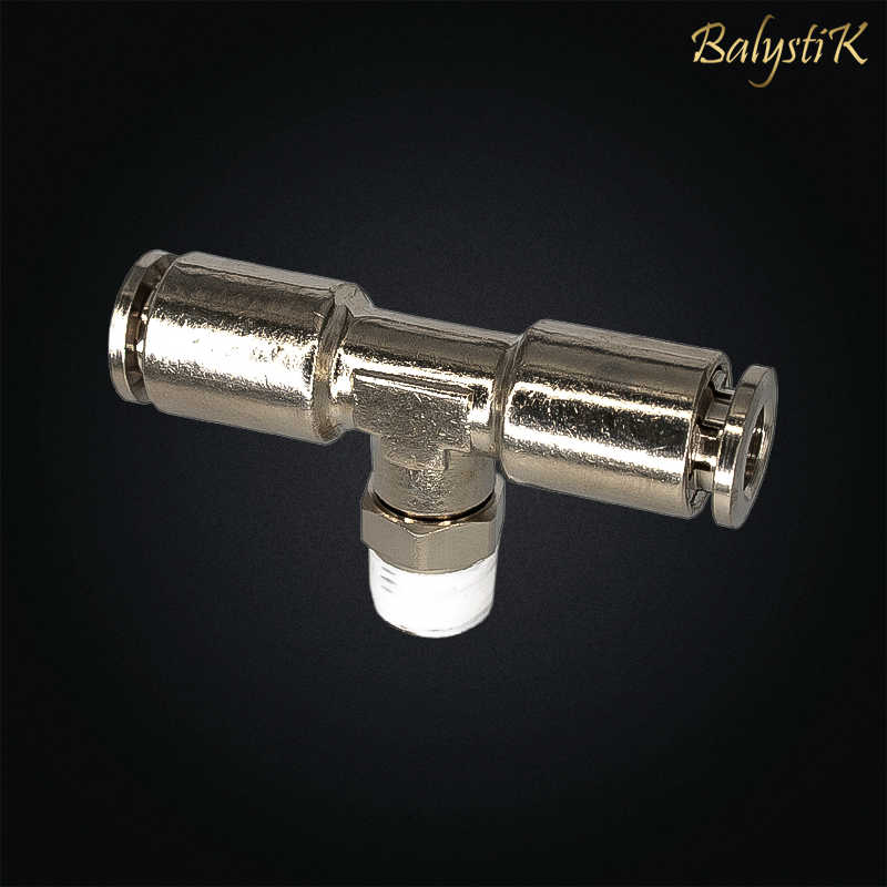 Balystik - Coupleur 1/8 Male T double entrée, Macroline 6mm