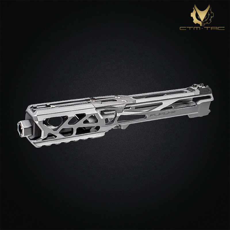 CTM.TAC - Upper receiver FUKU-2, SKELETON, pour AAP-01, gris/noir