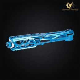 CTM.TAC - Upper receiver FUKU-2, SKELETON, pour AAP-01, bleu/chromé