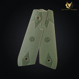 CTM.TAC - Grip panels avec magazine release pour AAP-01, Olive Drab