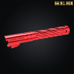 Dr.Black - Outer Barrel "SPIRAL STORM" pour HI-CAPA 5.1, rouge