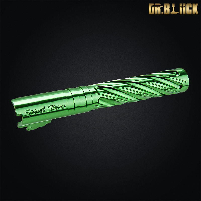 DR.BLACK - Outer Barrel "SPIRAL STORM" pour HI-CAPA 5.1, Vert