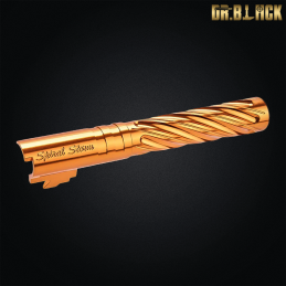 DR.BLACK - Outer Barrel "SPIRAL STORM" pour HI-CAPA 5.1, Orange