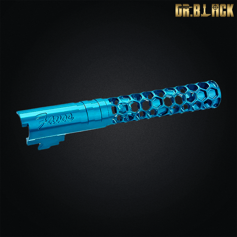 Dr.Black - Outer barrel "Favos" pour Hi-capa 5.1, aqua