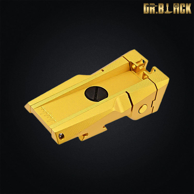 Dr.Black - Mire arrière avec fibres fluorescentes pour Hi-capa 5.1, or