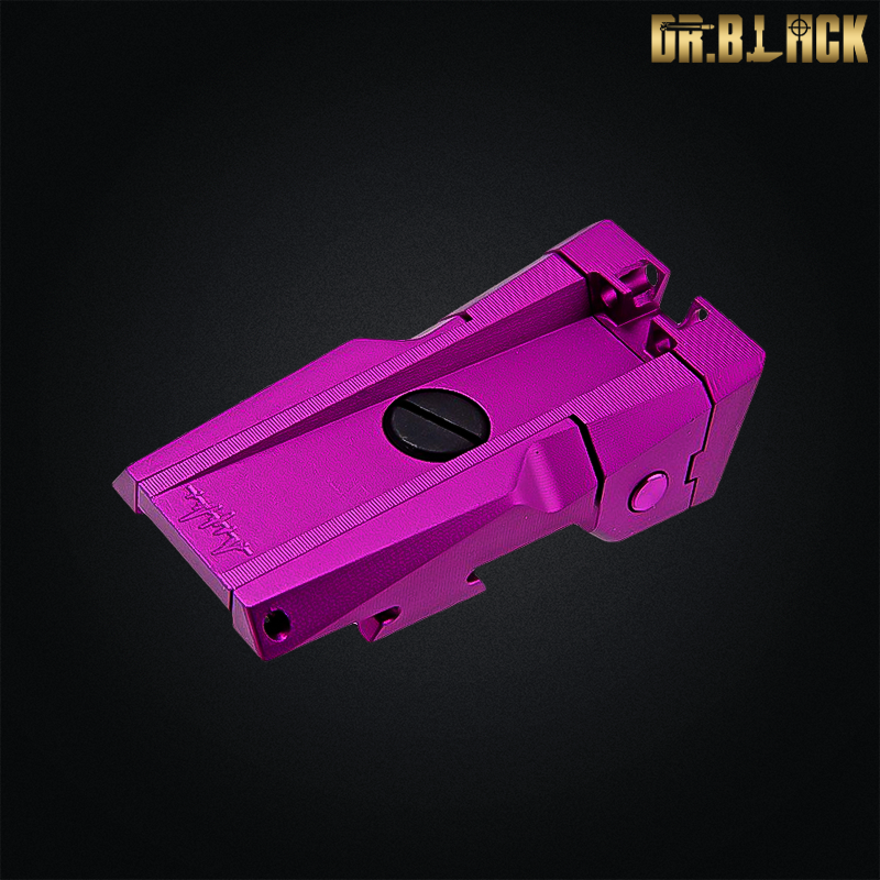 Dr.Black - Mire arrière avec fibres fluorescentes pour Hi-capa 5.1, violet