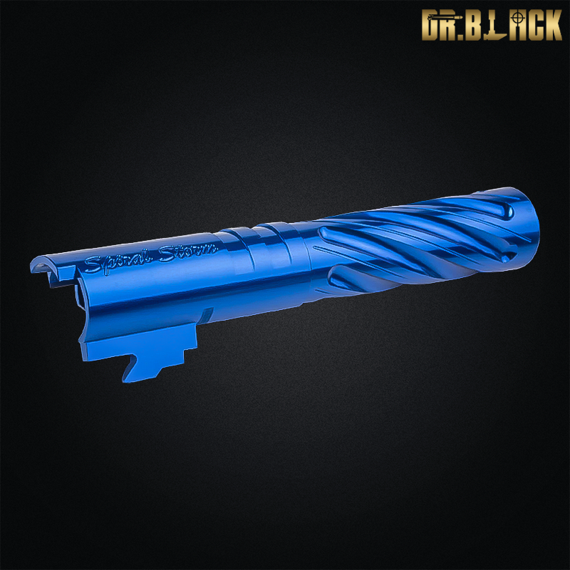 Dr.Black - Outer barrel "Spiral Storm" pour Hi-capa 4.3, bleu