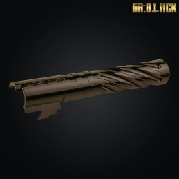 Dr.Black - Outer barrel "SPIRAL STORM" pour Hi-capa 4.3, tan