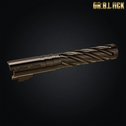 Dr.Black - Outer barrel "SPIRAL STORM" pour Hi-capa 5.1, tan