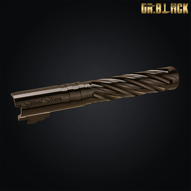 Dr.Black - Outer barrel "SPIRAL STORM" pour Hi-capa 5.1, tan