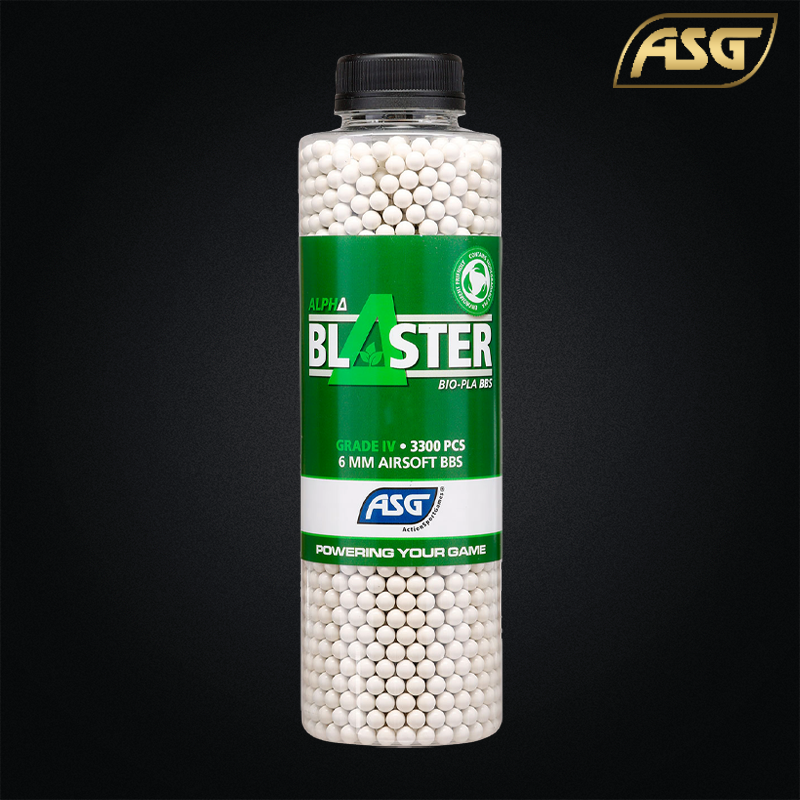 ASG - Bouteille de 3300 billes, PLA bio, 0,32gr, Alpha Blaster™ - 20180