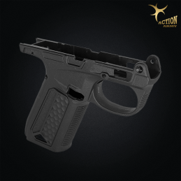 Châssis inférieur et poignée pistolet d'origine Action Army pour réplique airsoft GBB AAP-01.