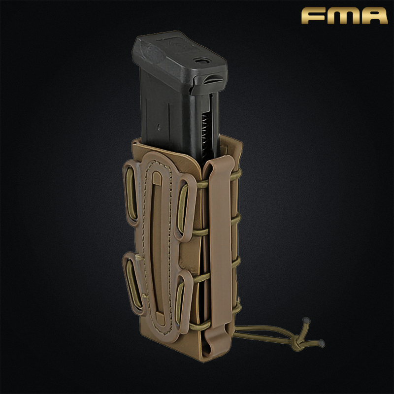 FMA - Poche chargeur semi-rigide pour pistolet, MOLLE, Dark Earth