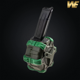 WE - Chargeur drum pour Hi-capa, 350 billes, Green Gas