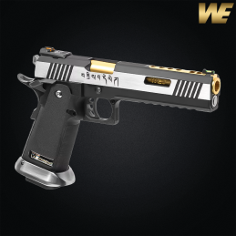 WE - Réplique Hi-capa 6 Force A Gold, Full métal, blowback, Green Gas