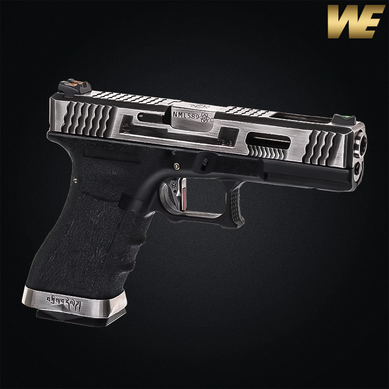 WE - Réplique G-Force 17, blowback, green gas, chromé