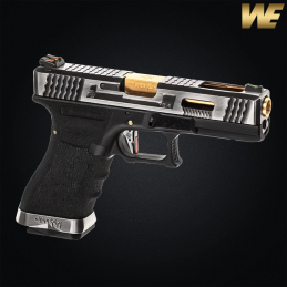WE - Réplique G-Force 17, blowback, Green Gas, noir, canon Or