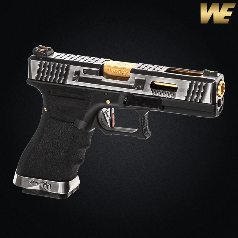 WE - Réplique G-Force 17, blowback, Green Gas, noir, canon Or