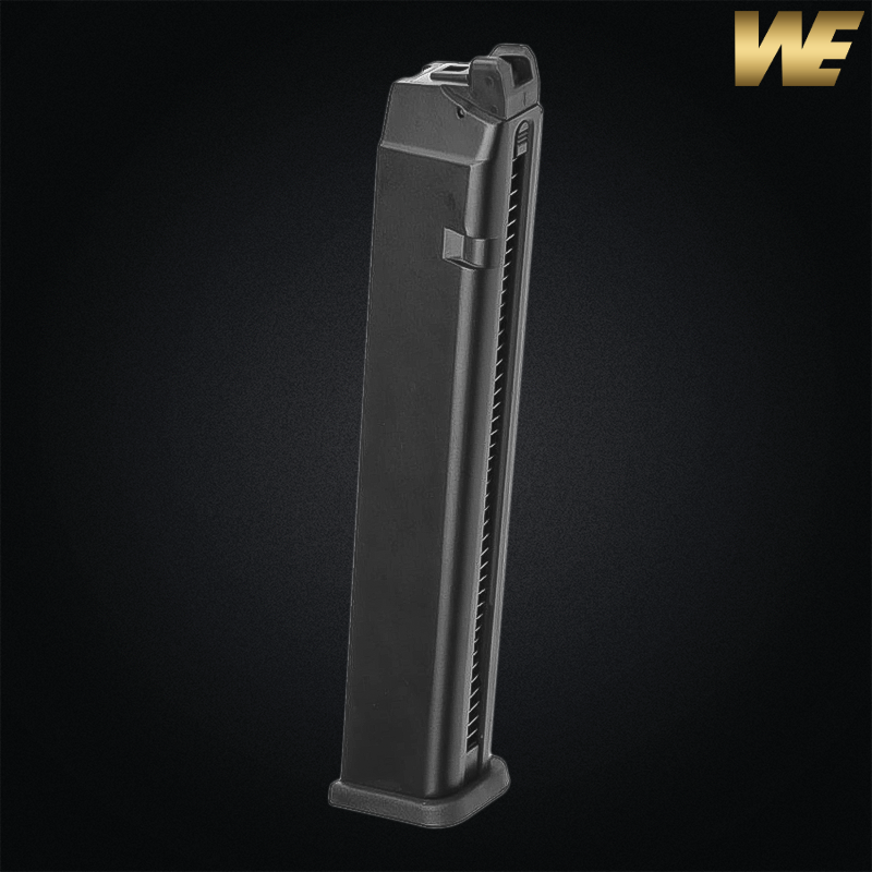Chargeur Extended 50 billes Green Gas pour réplique type Glock WE17 WE18 WE