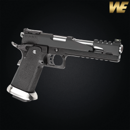 WE - Réplique Hi-capa 6 T-Rex custom Titanium, Full métal, blowback, Green Gas