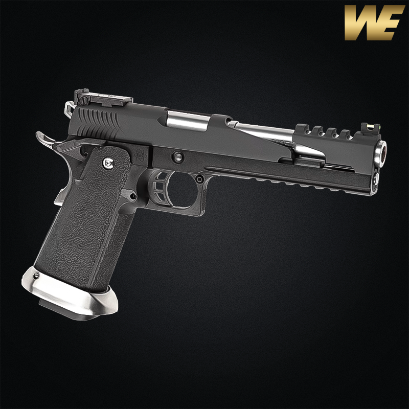 WE - Réplique Hi-capa 6 T-Rex custom Titanium, Full métal, blowback, Green Gas