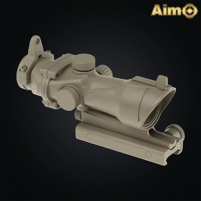 Aim-O - Lunette de visée ACOG 4x32, point rouge et vert, Dark Earth - AO5318-DE