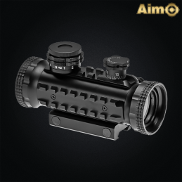 Aim-O - Viseur point rouge et vert 1x30 RIS, Noir pour Airsoft - AO3014-BK