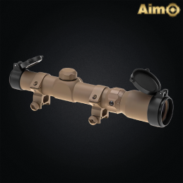 Aim-O - Lunette de visée 1-4x24 avec montage, dark earth - AO3039-DE