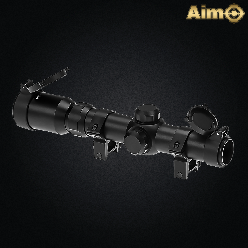 Aim-O - Lunette de visée 1-4x24 avec montage, noir - AO3039-BK