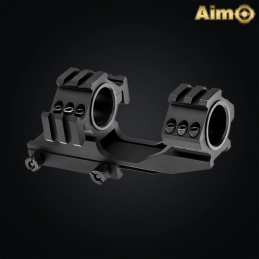 Aim-O - Anneaux de montage 25,4mm Cantilever,  avec rails RIS - AO9004-BK