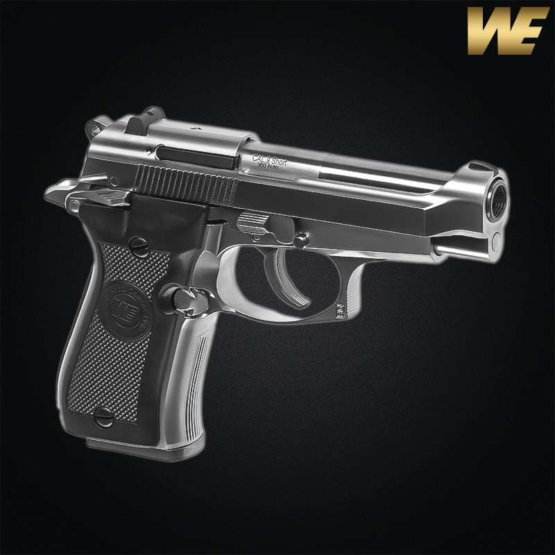WE - Réplique M84 Cheetah Mini M92, blowback, GBB, chromé