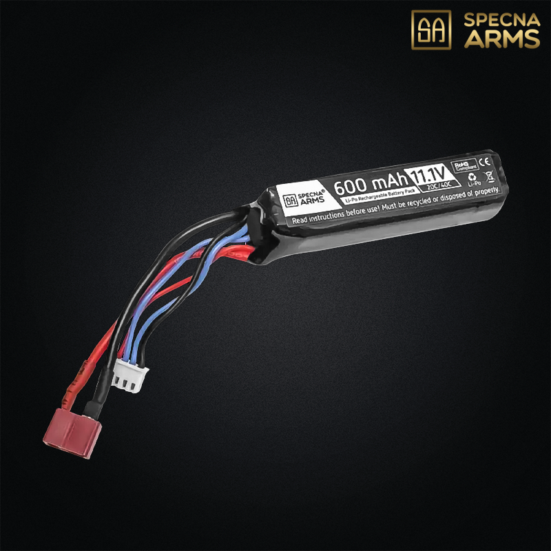 Specna Arms - Li-Po 11,1v 600mAh 20/40C C, 1 Stick, Dean - SPE-06-028188
