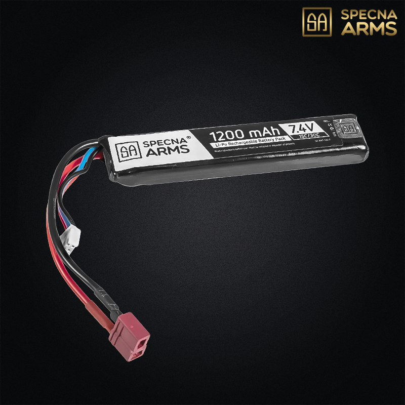 Specna Arms - Batterie Li-Po 7,4v 1200mAh 15/30C C, 1 stick, dean - SPE-06-024604