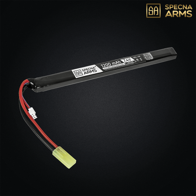 Specna Arms - Batterie Li-Po 7,4v 1200mAh 20/40C C, 1 Stick AK, Scorpion EVO - SPE-06-029457