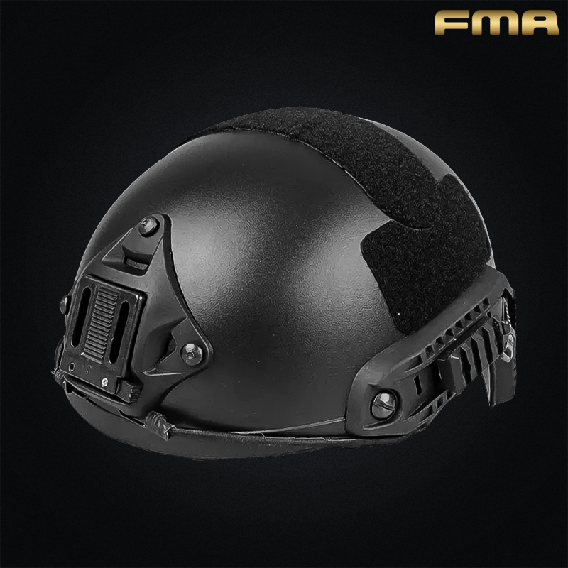 FMA - Reproduction casque tactique FAST MH avec rails, taille M/L, noir - FMA-21-015506