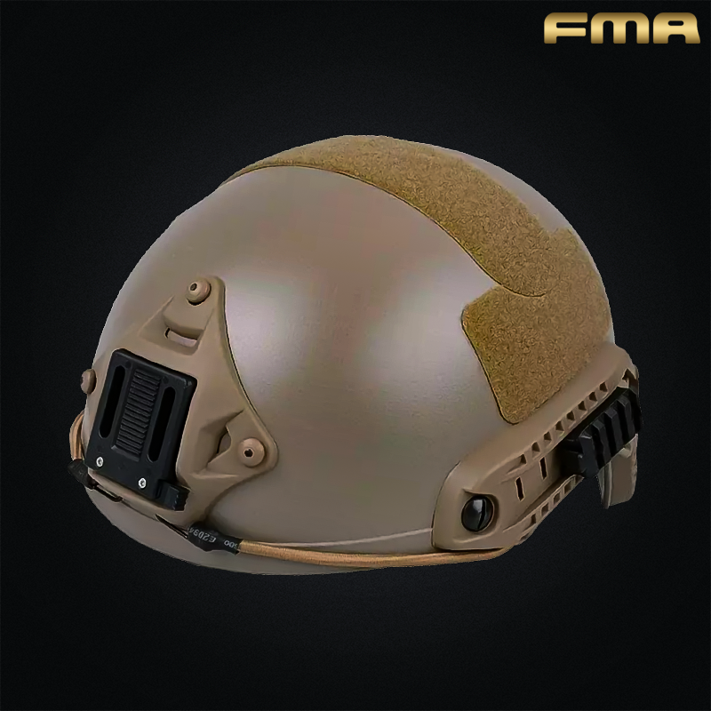 FMA - Reproduction casque tactique FAST MH avec rails, taille M/L, tan - FMA-21-015507