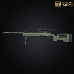 Réplique Sniper SA-S03 CORE™ avec lunette et bipied – Specna Arms (Olive Drab)