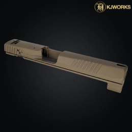 Culasse d'origine KJ Works en polymère couleur Tan FDE pour CZ P-09.