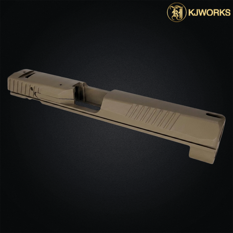 Culasse d'origine KJ Works en polymère couleur Tan FDE pour CZ P-09.