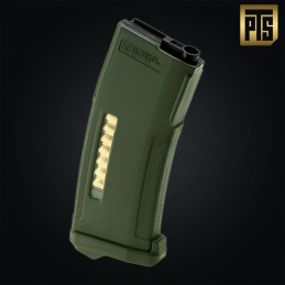 Chargeur mid-cap polymer EPM 150 billes AR15 M4 AEG PTS Syndicate Olive Drab
