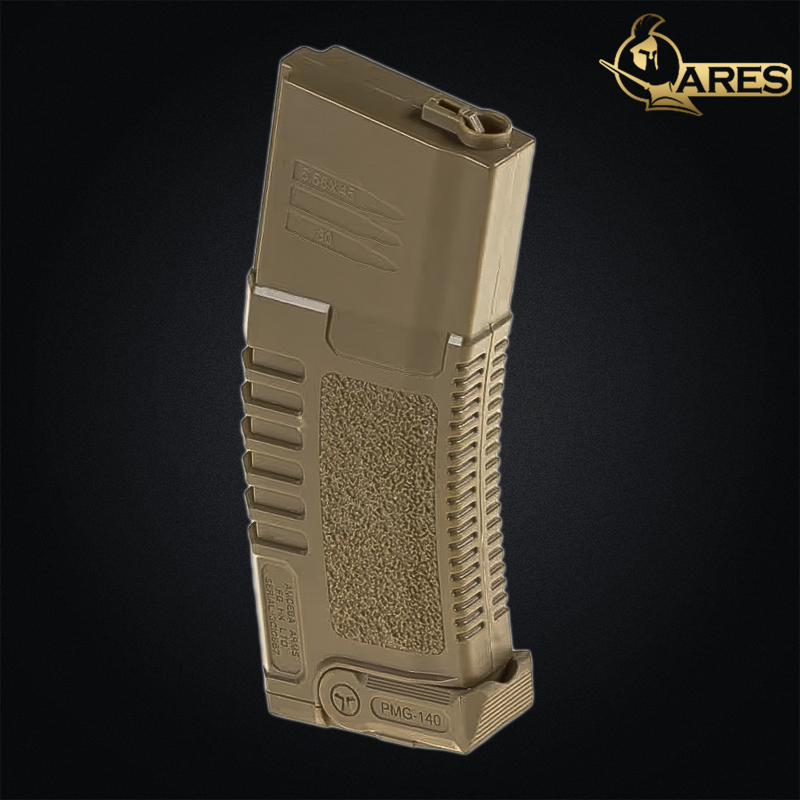 Chargeur mid-cap 140 billes S-Class AR15 M4 AEG Ares Amoeba dark earth