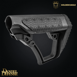 Crosse tactique réglable sous licence EMG avec grip caoutchouc pour tube de crosse AR15 / M4 GBBR