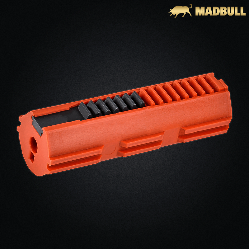 Piston renforcé Madbull X-Factor avec 7 dents acier pour gearbox AEG airsoft.