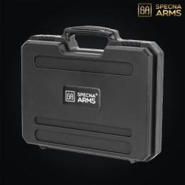Mallette rigide noire Specna Arms pour réplique de poing airsoft 30cm.