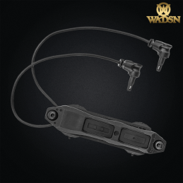 Contacteur déporte double TAPS noir WADSN pour lampe et laser d'airsoft