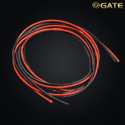 Câble basse résistance rouge et noir 16 AWG pour câblage airsoft Gate
