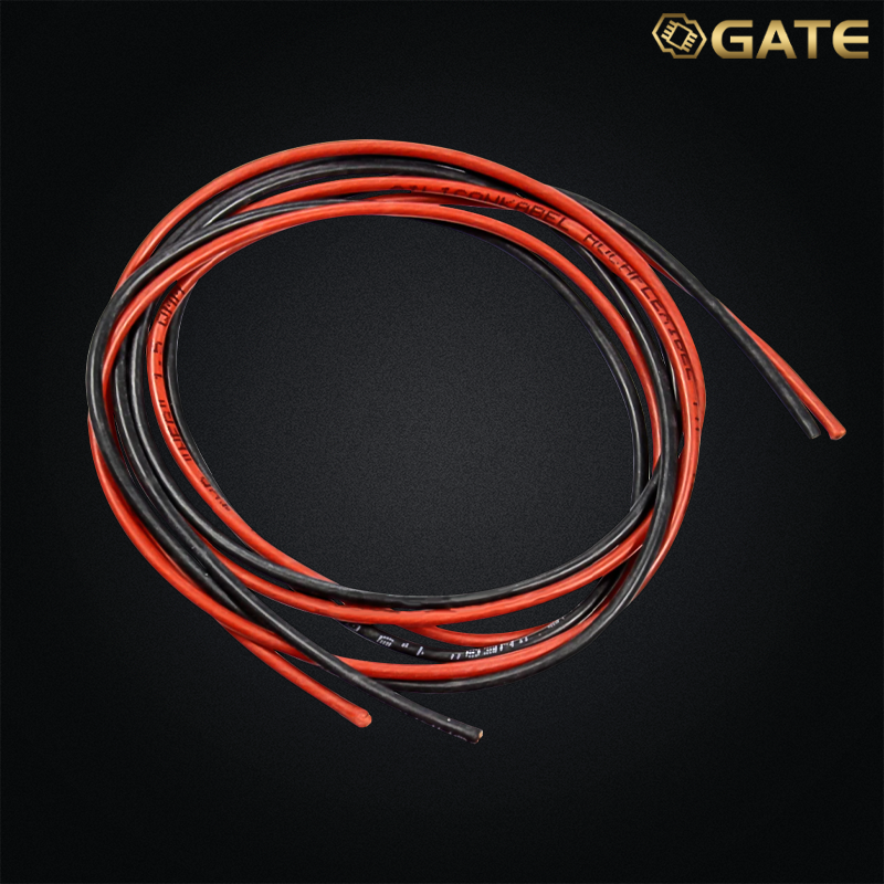 Câble basse résistance rouge et noir 16 AWG pour câblage airsoft Gate