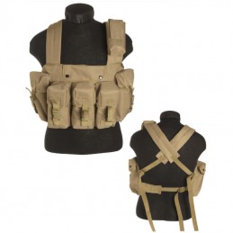 CHEST RIG 6 POCHES TAN -...
